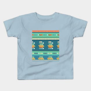 Bohemian Floral Books Pattern Kids T-Shirt